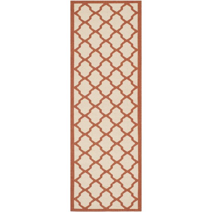COURTYARD, BEIGE / TERRACOTTA, 2'-3" X 6'-7", Area Rug, CY6903-231-27. Picture 1