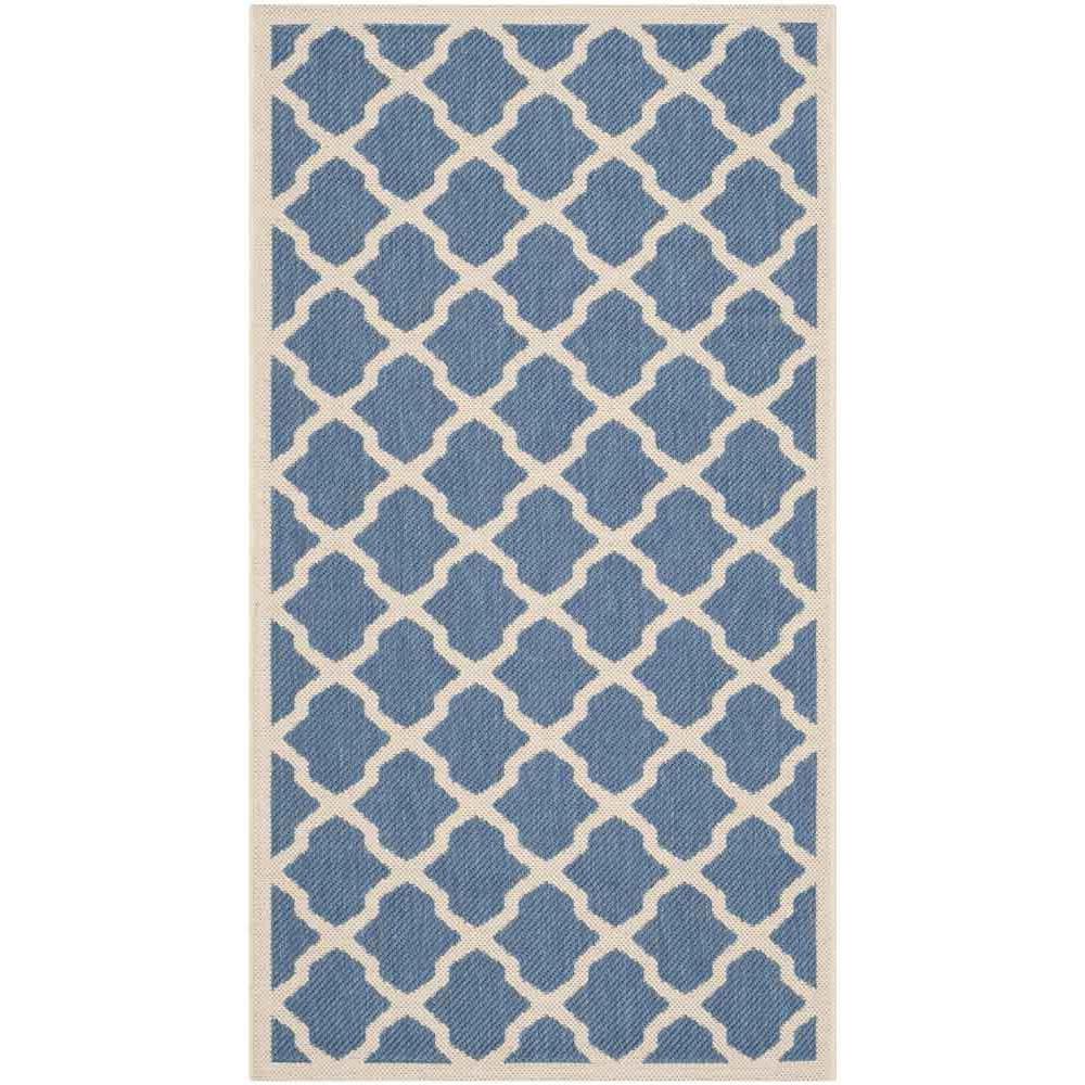 COURTYARD, BLUE / BEIGE, 2'-7" X 5', Area Rug, CY6903-243-3. Picture 1