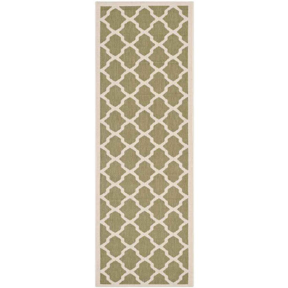 COURTYARD, GREEN / BEIGE, 2'-3" X 10', Area Rug, CY6903-244-210. Picture 1
