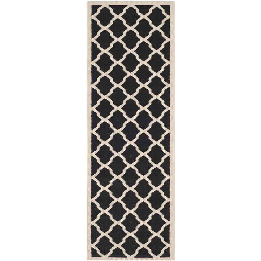 COURTYARD, BLACK / BEIGE, 2'-3" X 10', Area Rug, CY6903-266-210. Picture 1