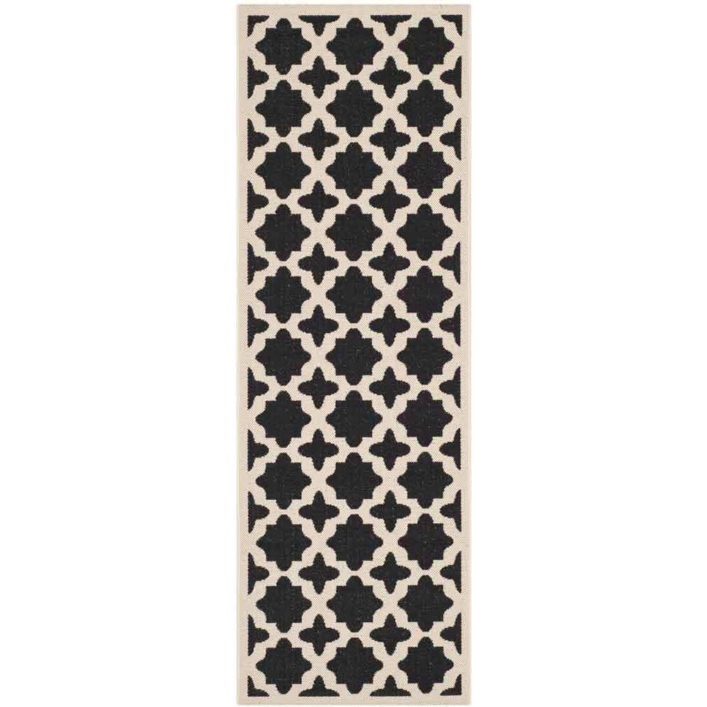 COURTYARD, BLACK / BEIGE, 2'-3" X 10', Area Rug, CY6913-266-210. Picture 1