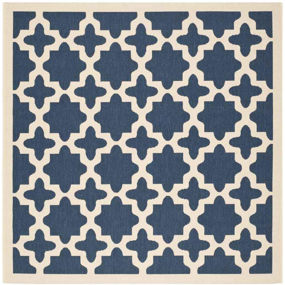 COURTYARD, NAVY / BEIGE, 4' X 4' Square, Area Rug, CY6913-268-4SQ. Picture 1