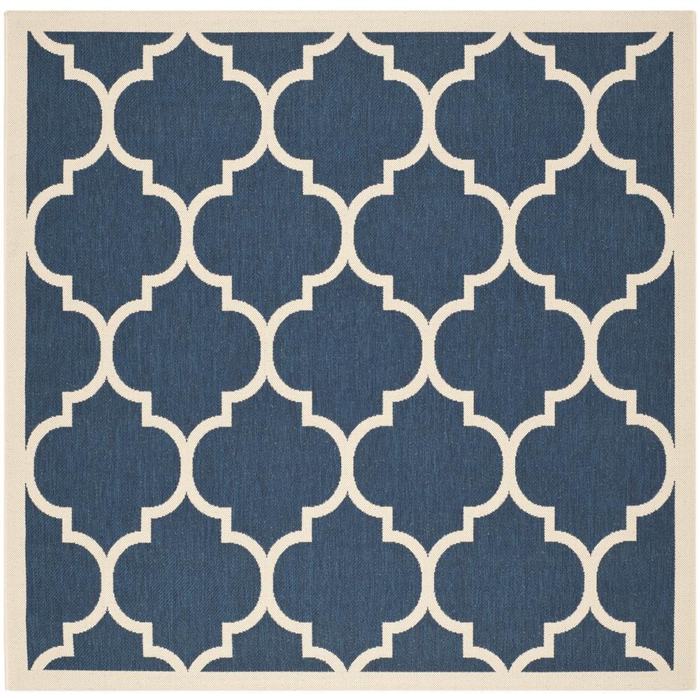 COURTYARD, NAVY / BEIGE, 4' X 4' Square, Area Rug, CY6914-268-4SQ. Picture 1