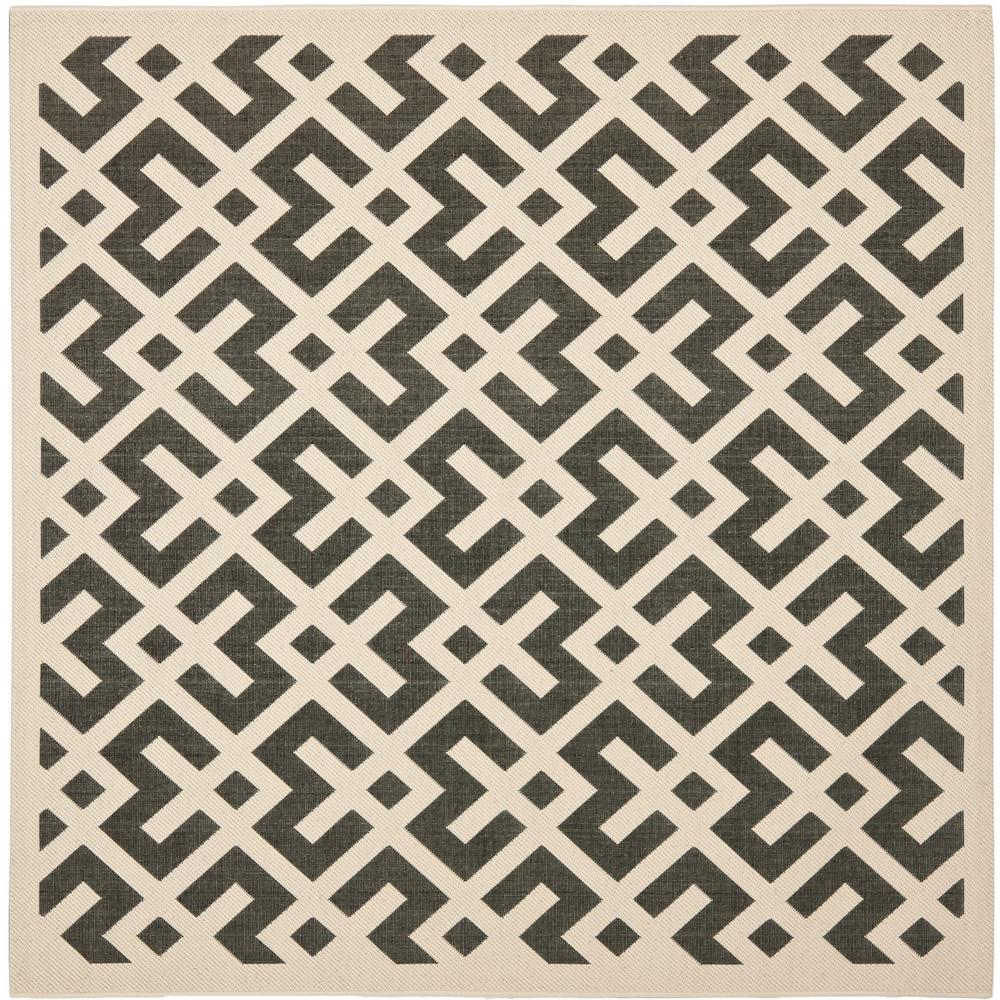 COURTYARD, BLACK / BEIGE, 4' X 4' Square, Area Rug, CY6915-216-4SQ. Picture 1