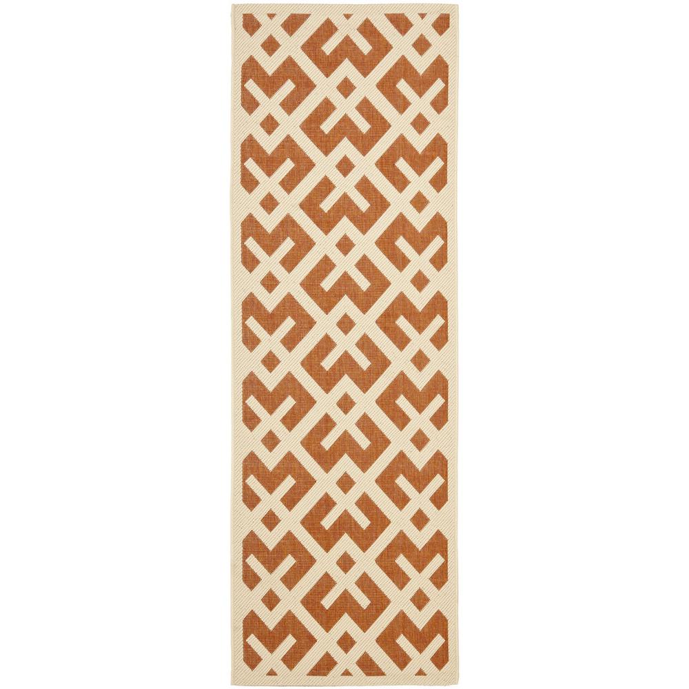 COURTYARD, TERRACOTTA / BONE, 2'-3" X 10', Area Rug, CY6915-231-210. Picture 1