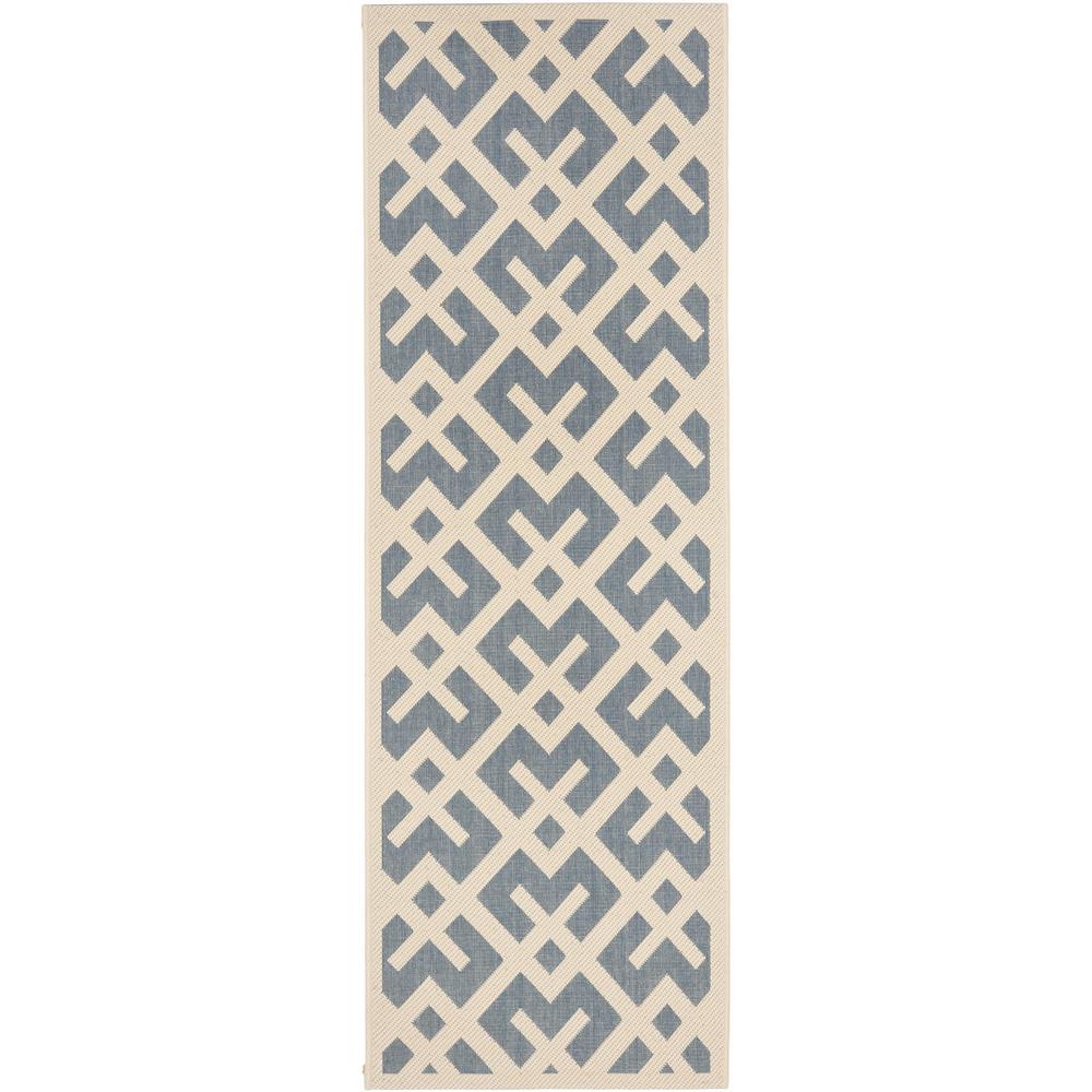 COURTYARD, BLUE / BONE, 2'-3" X 10', Area Rug, CY6915-233-210. Picture 1