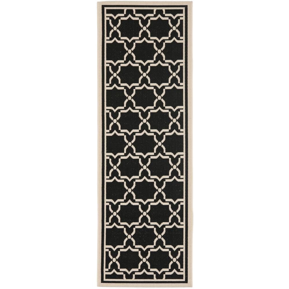 COURTYARD, BLACK / BEIGE, 2'-3" X 10', Area Rug, CY6916-226-210. Picture 1