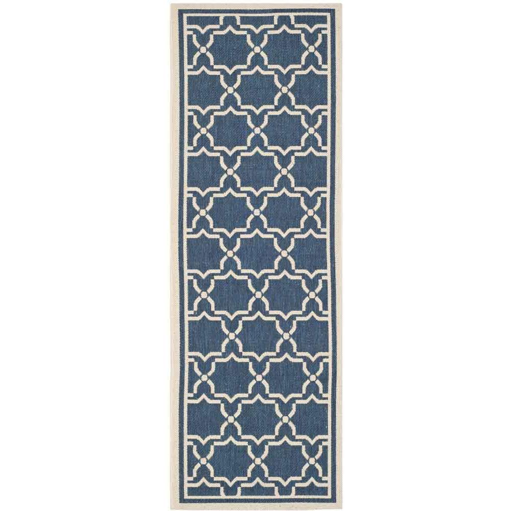 COURTYARD, NAVY / BEIGE, 2'-3" X 10', Area Rug, CY6916-268-210. Picture 1