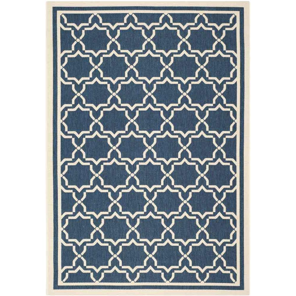 COURTYARD, NAVY / BEIGE, 6'-7" X 9'-6", Area Rug, CY6916-268-6. Picture 1