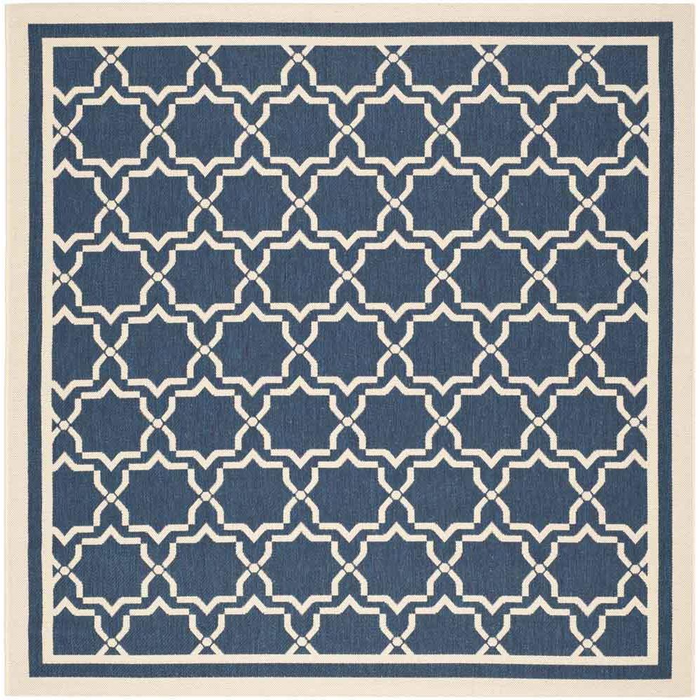 COURTYARD, NAVY / BEIGE, 6'-7" X 6'-7" Square, Area Rug, CY6916-268-7SQ. Picture 1