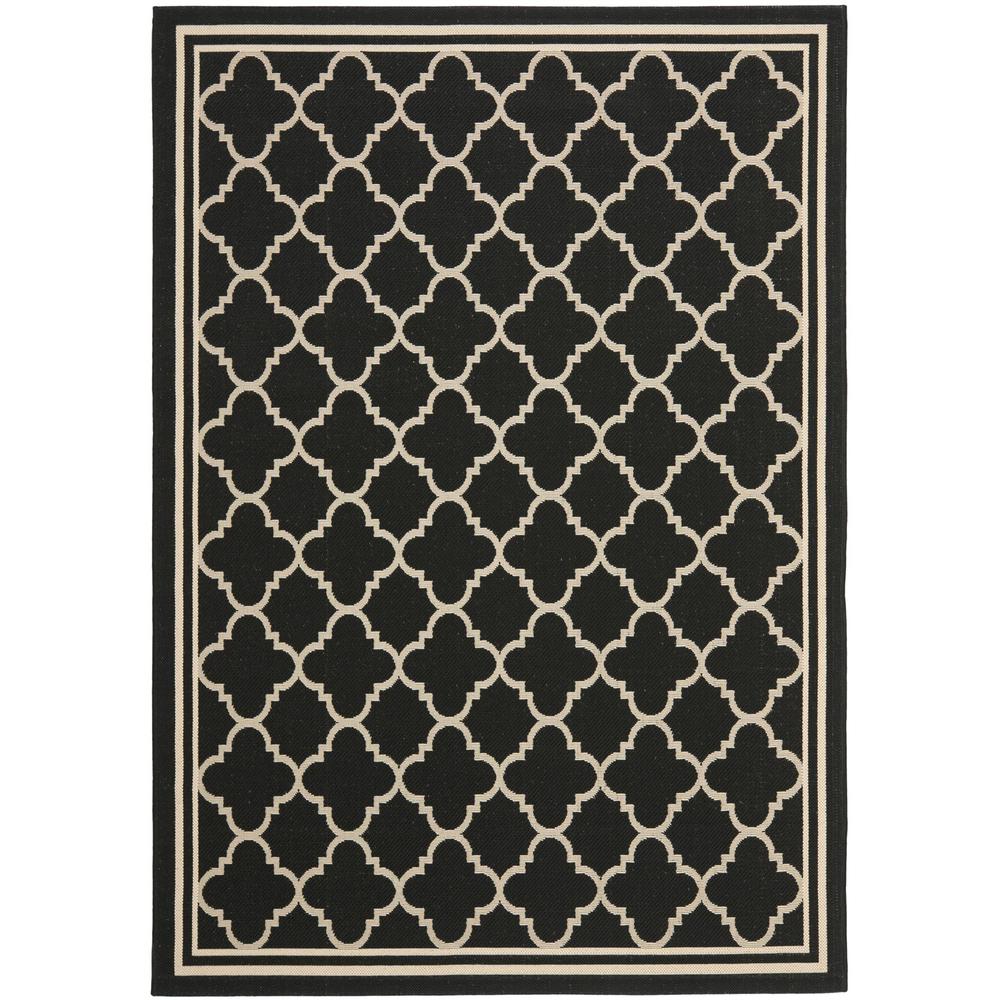 COURTYARD, BLACK / BEIGE, 4' X 5'-7", Area Rug, CY6918-226-4. Picture 1