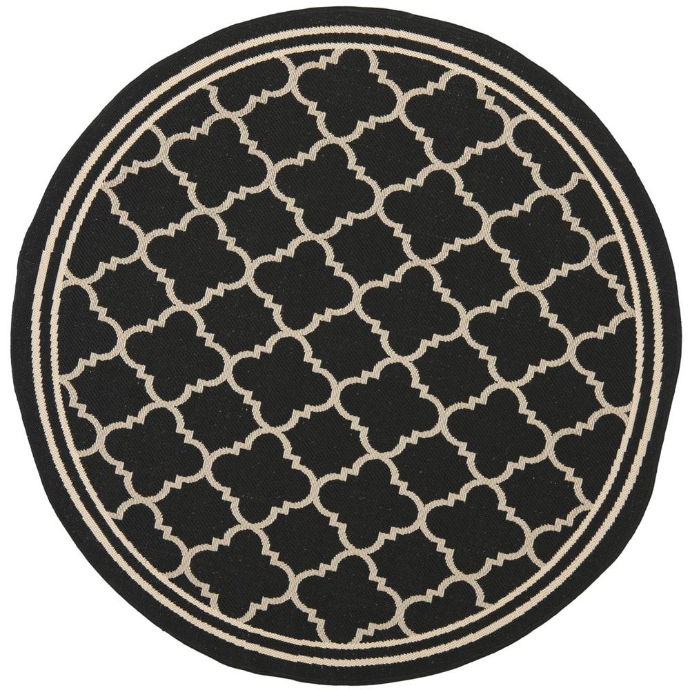 COURTYARD, BLACK / BEIGE, 4' X 4' Round, Area Rug, CY6918-226-4R. Picture 1