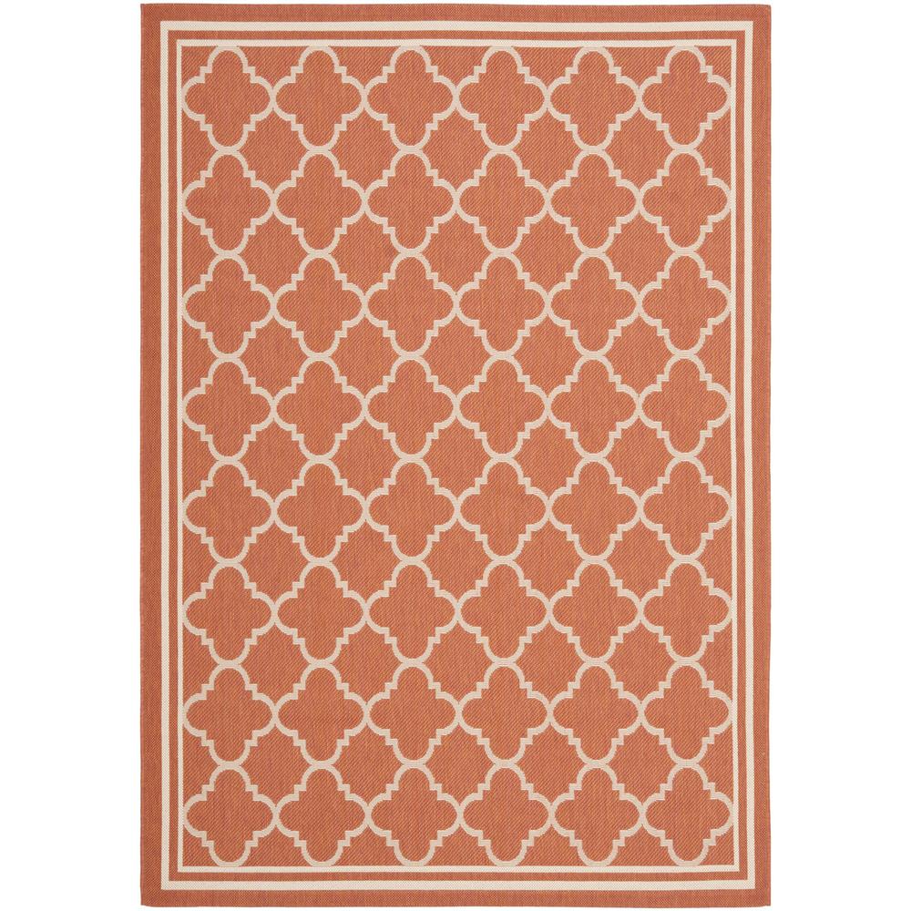 COURTYARD, TERRACOTTA / BONE, 4' X 5'-7", Area Rug, CY6918-241-4. Picture 1