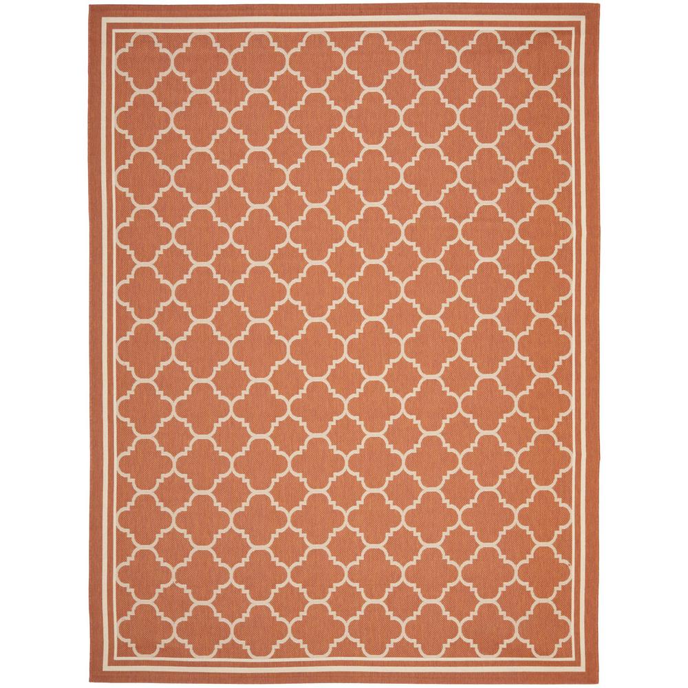 COURTYARD, TERRACOTTA / BONE, 8' X 11', Area Rug, CY6918-241-8. Picture 1