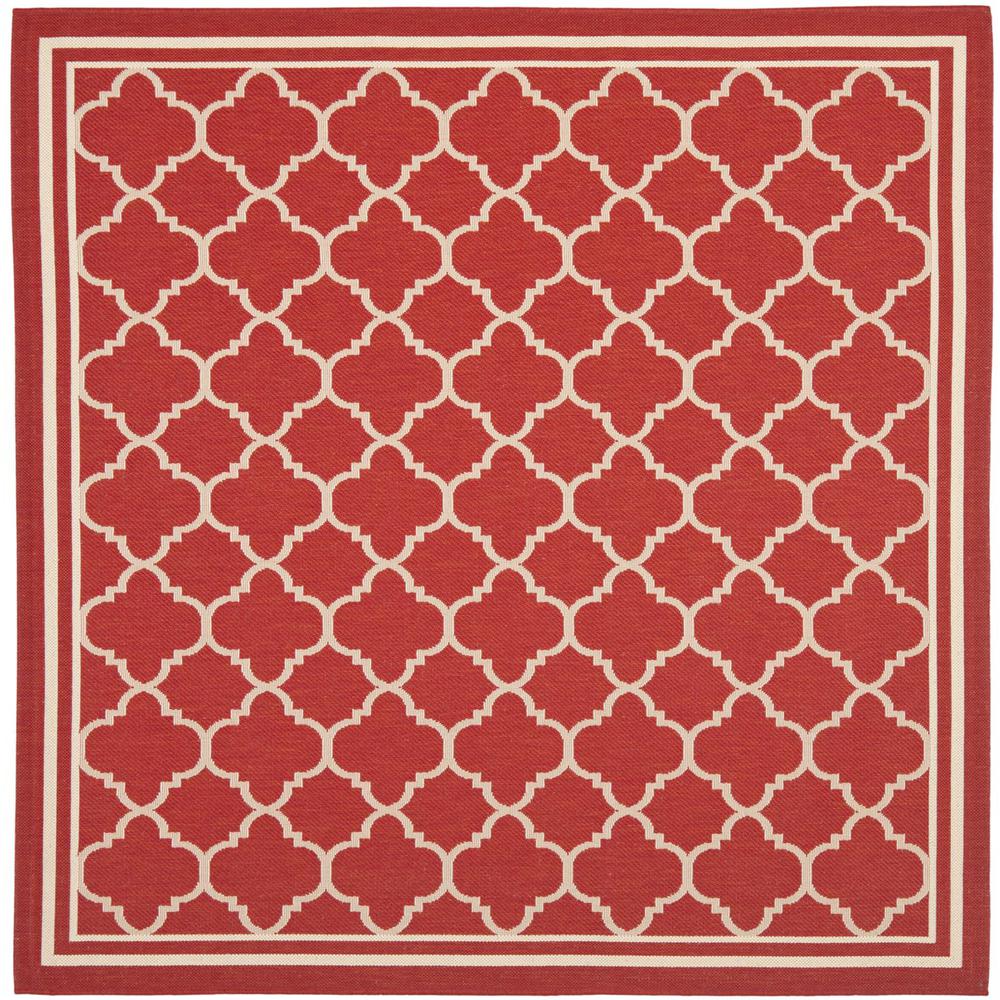 COURTYARD, RED / BONE, 4' X 4' Square, Area Rug, CY6918-248-4SQ. Picture 1