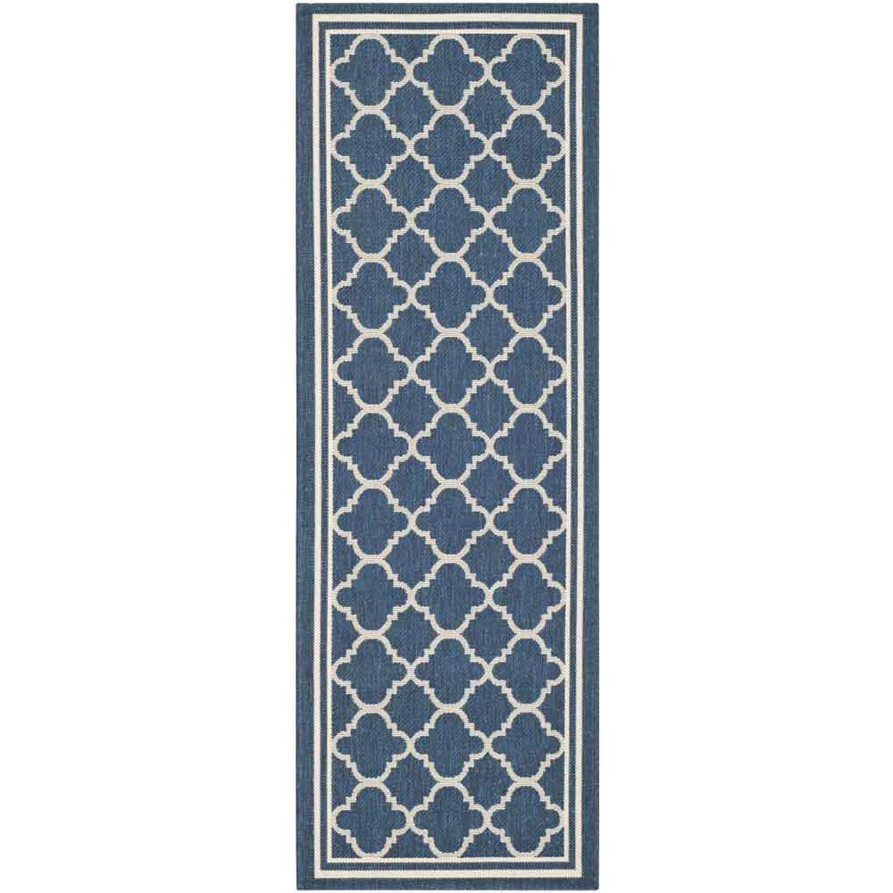 COURTYARD, NAVY / BEIGE, 2'-3" X 10', Area Rug, CY6918-268-210. Picture 1