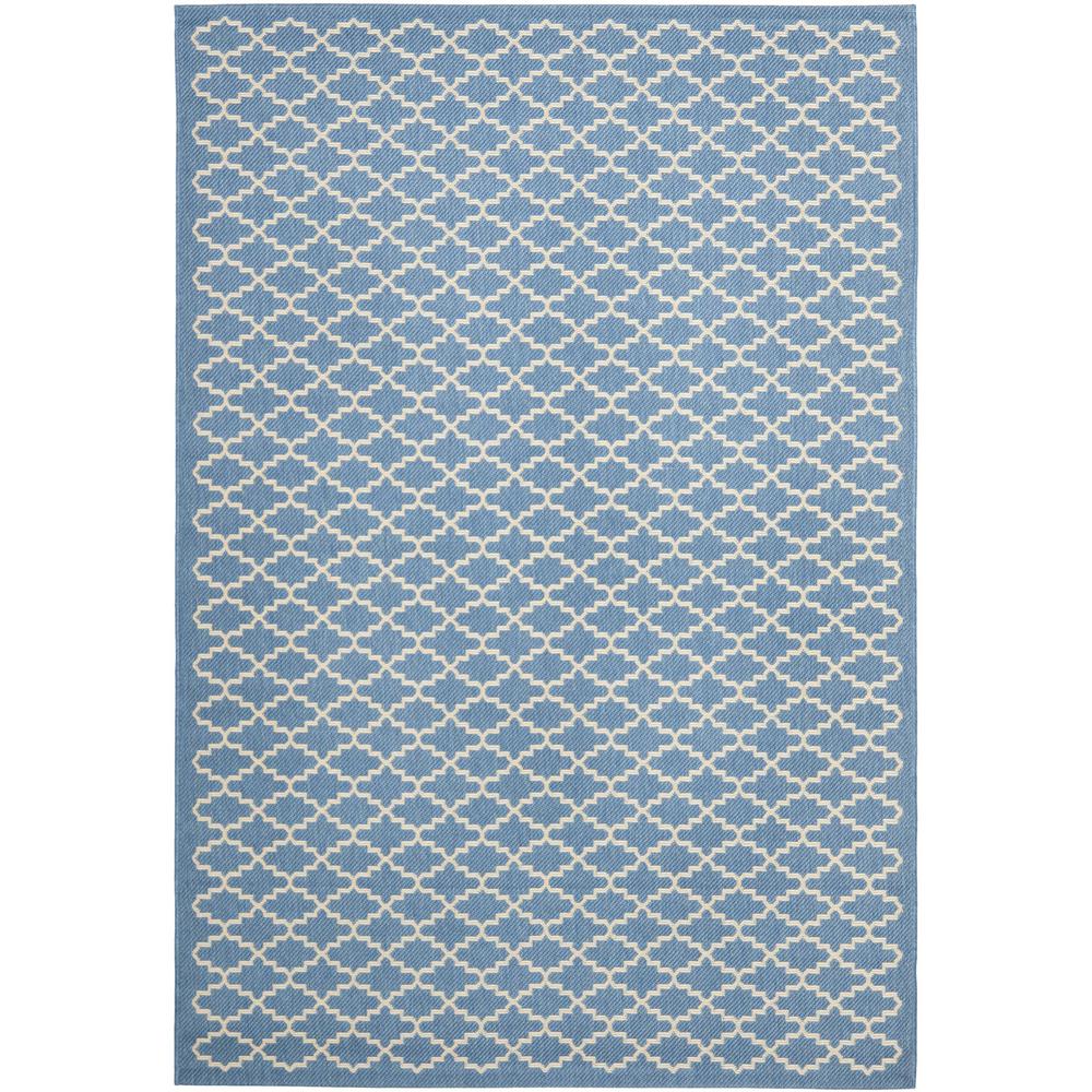 COURTYARD, BLUE / BEIGE, 4' X 5'-7", Area Rug, CY6919-243-4. Picture 1