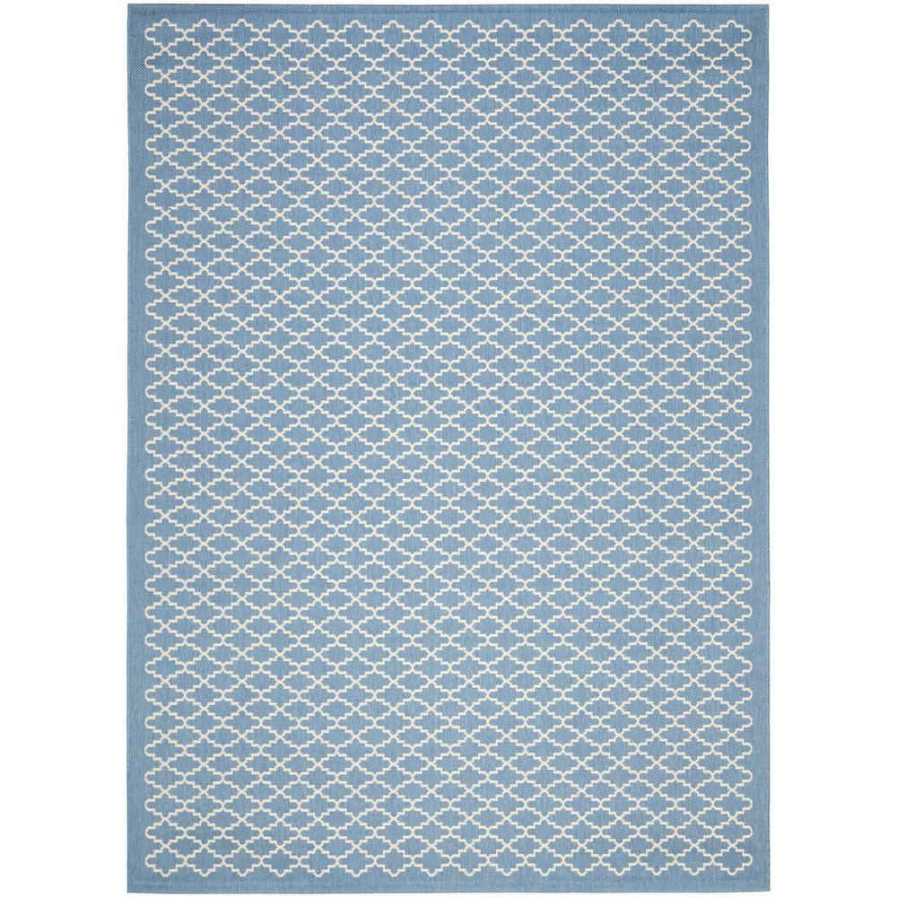 COURTYARD, BLUE / BEIGE, 8' X 11', Area Rug, CY6919-243-8. Picture 1