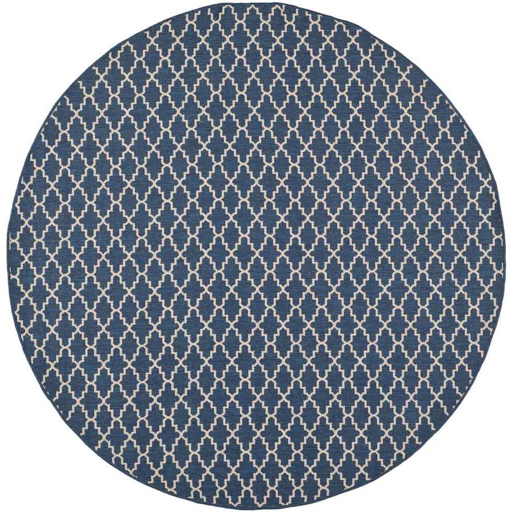 COURTYARD, NAVY / BEIGE, 4' X 4' Round, Area Rug, CY6919-268-4R. Picture 1