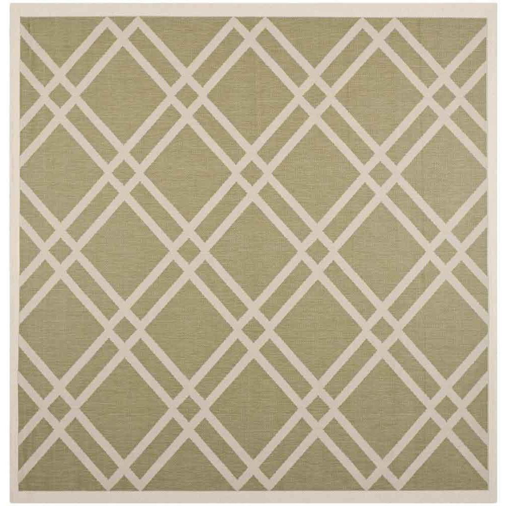COURTYARD, GREEN / BEIGE, 7'-10" X 7'-10" Square, Area Rug, CY6923-244-8SQ. Picture 1