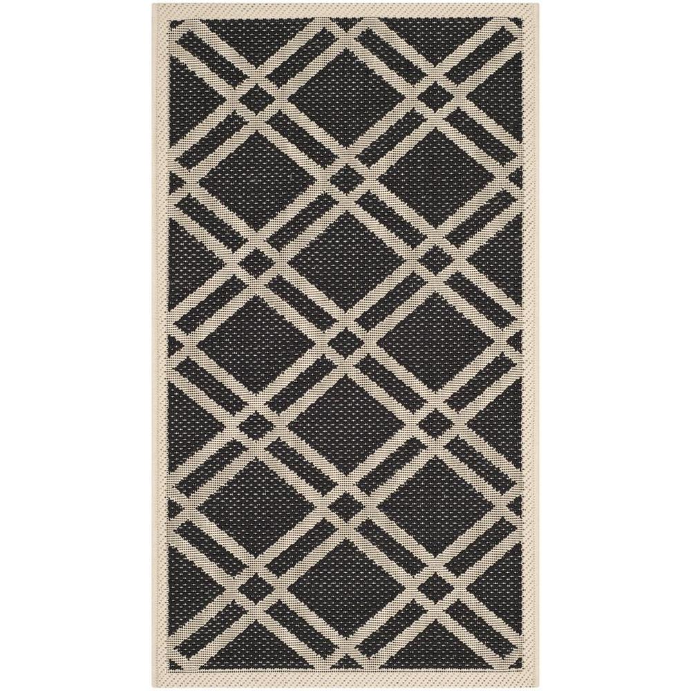 COURTYARD, BLACK / BEIGE, 2' X 3'-7", Area Rug, CY6923-266-2. Picture 1
