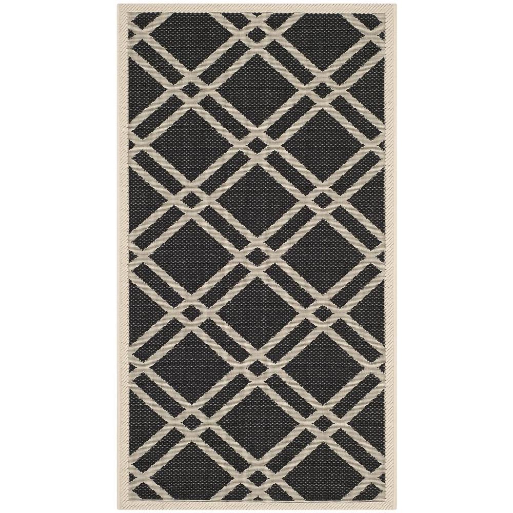 COURTYARD, BLACK / BEIGE, 2'-7" X 5', Area Rug, CY6923-266-3. Picture 1