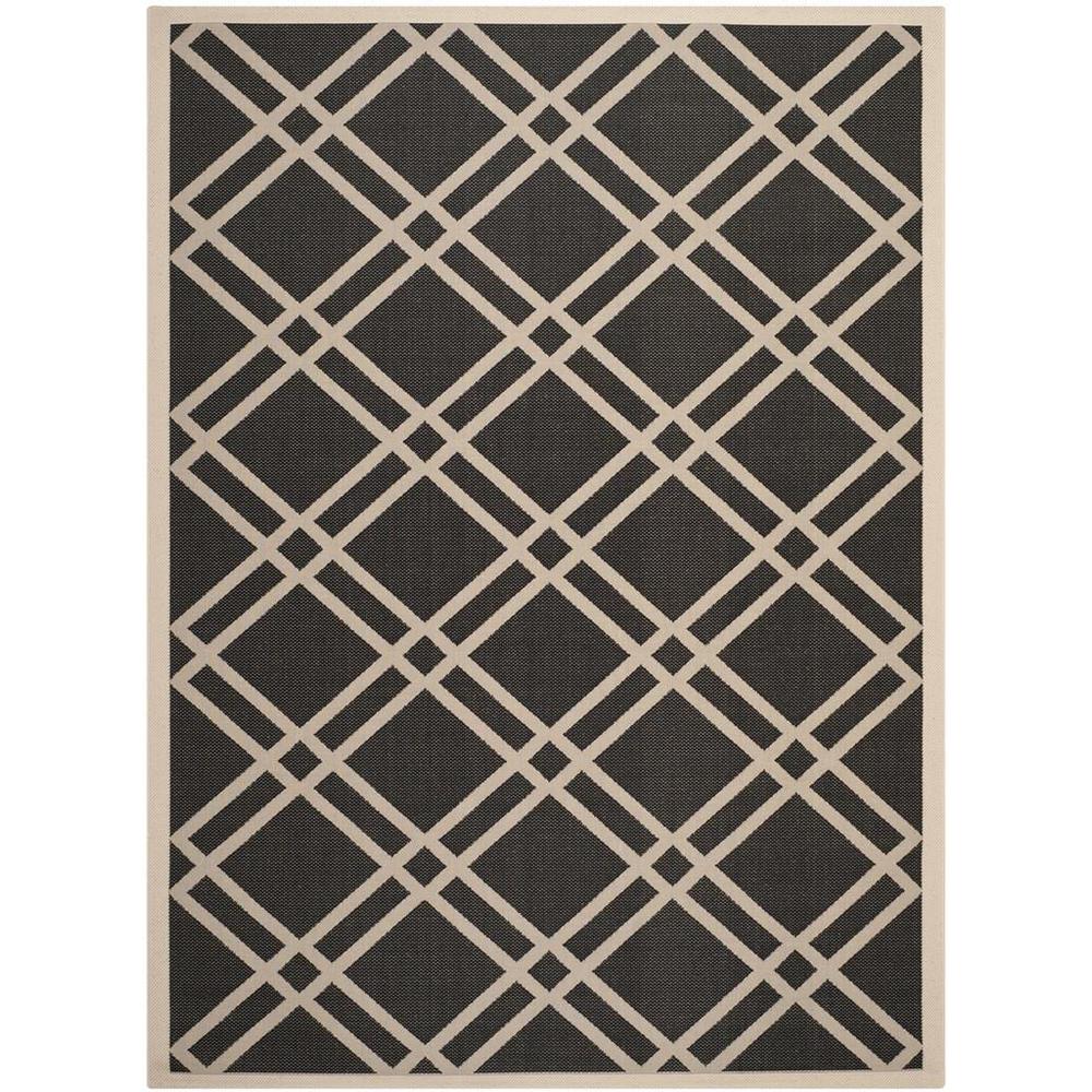 COURTYARD, BLACK / BEIGE, 8' X 11', Area Rug, CY6923-266-8. Picture 1