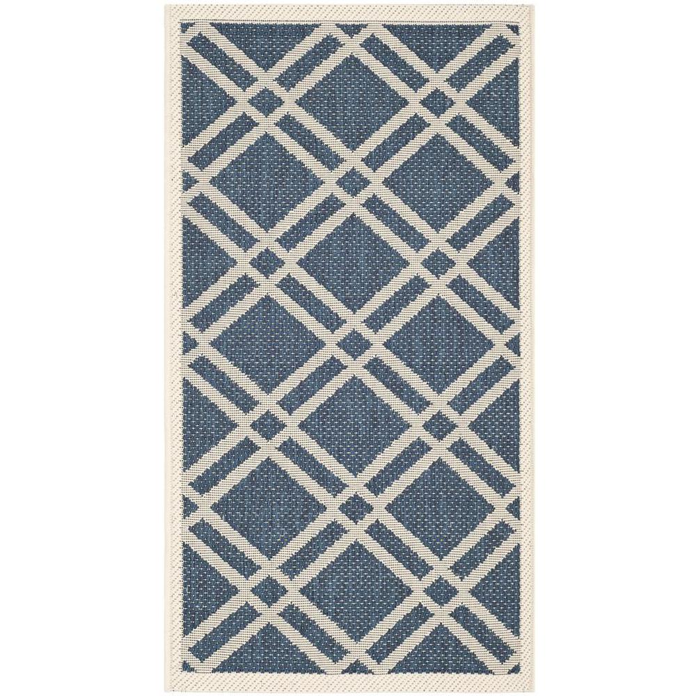 COURTYARD, NAVY / BEIGE, 2' X 3'-7", Area Rug, CY6923-268-2. Picture 1