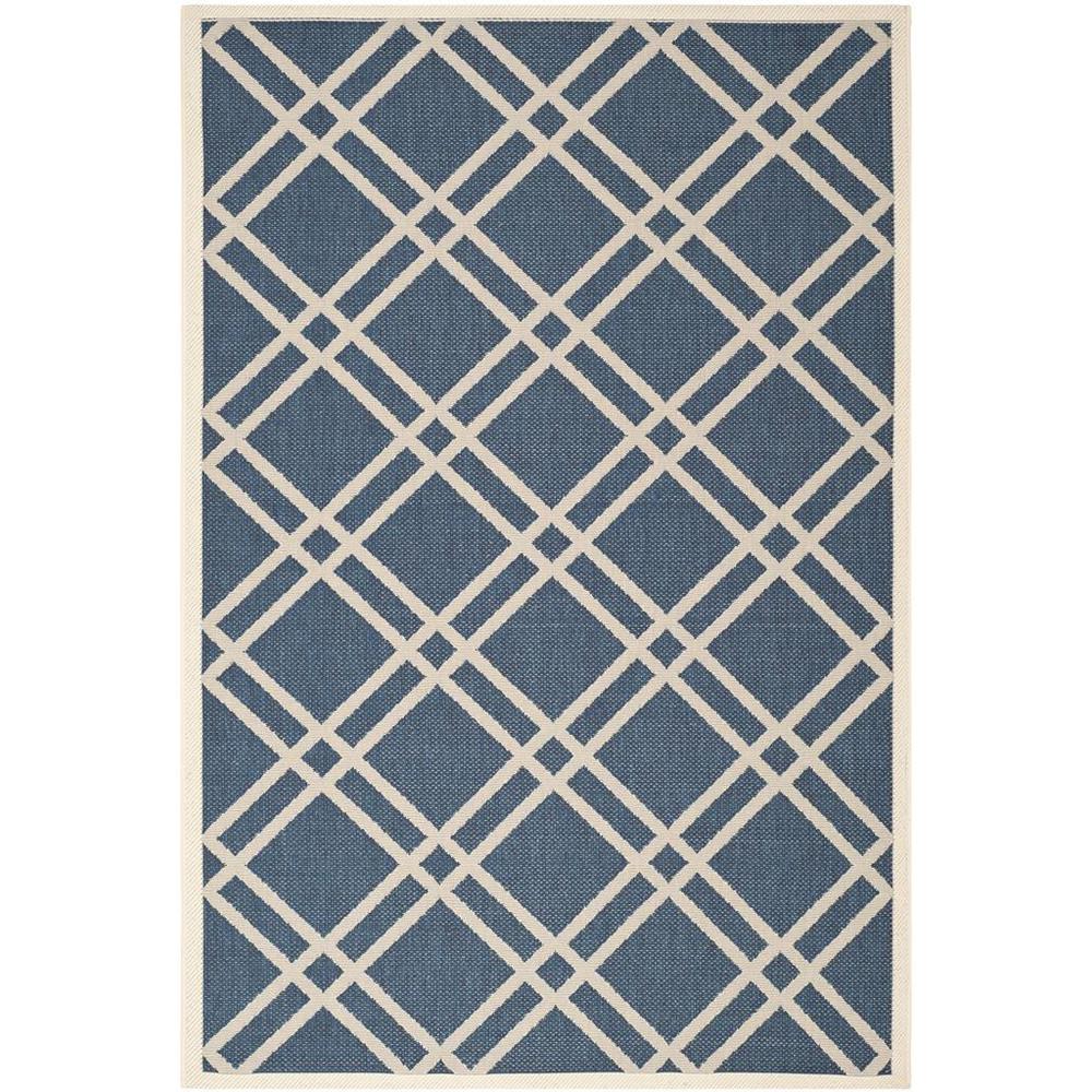COURTYARD, NAVY / BEIGE, 5'-3" X 7'-7", Area Rug, CY6923-268-5. Picture 1