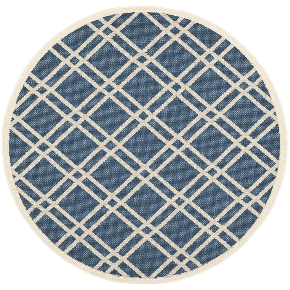 COURTYARD, NAVY / BEIGE, 4' X 4' Round, Area Rug, CY6923-268-4R. Picture 1