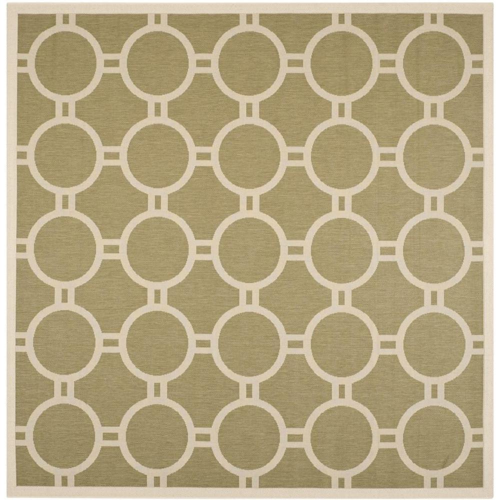 COURTYARD, GREEN / BEIGE, 7'-10" X 7'-10" Square, Area Rug, CY6924-244-8SQ. Picture 1