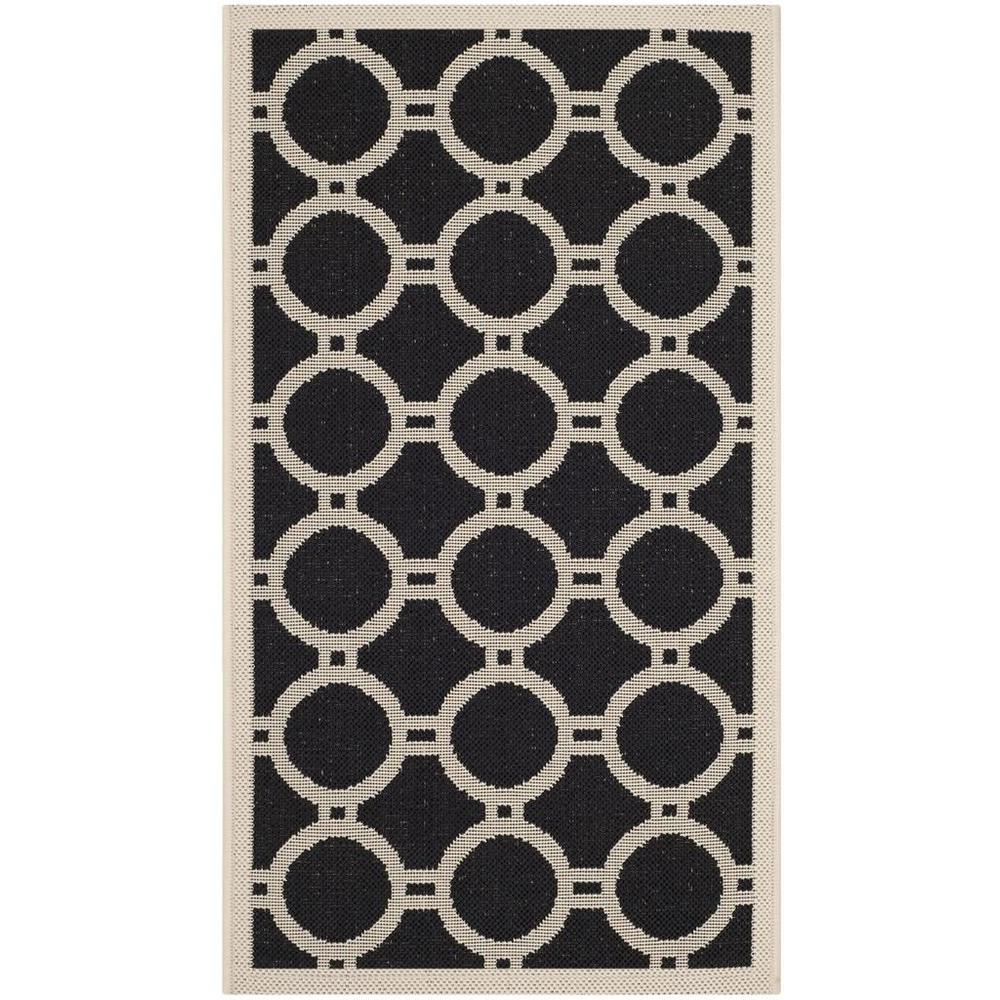 COURTYARD, BLACK / BEIGE, 2' X 3'-7", Area Rug, CY6924-266-2. Picture 1