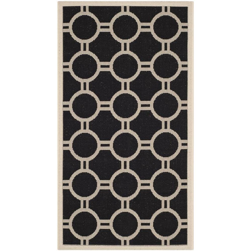 COURTYARD, BLACK / BEIGE, 2'-7" X 5', Area Rug, CY6924-266-3. Picture 1