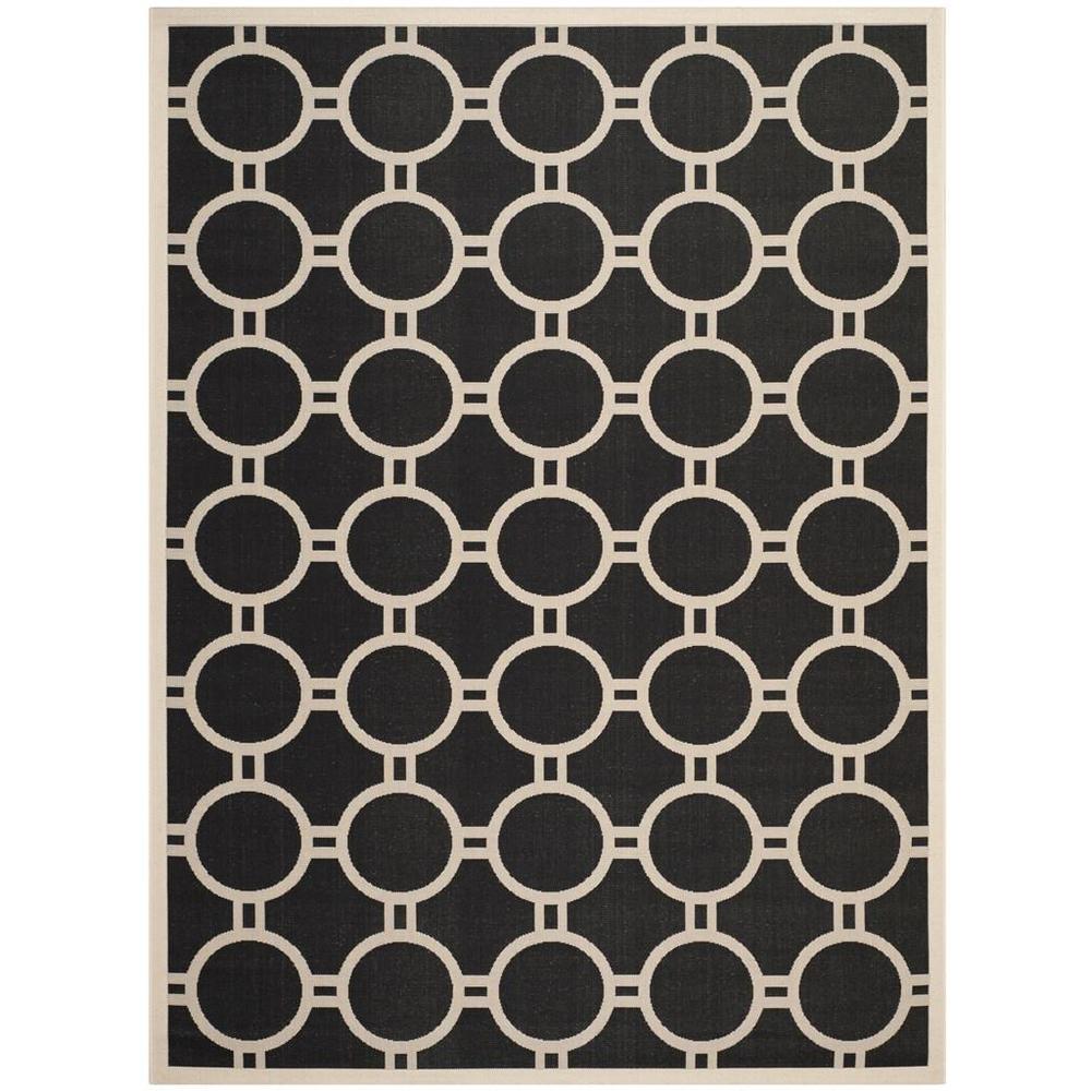 COURTYARD, BLACK / BEIGE, 8' X 11', Area Rug, CY6924-266-8. Picture 1