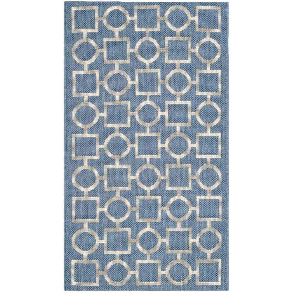 COURTYARD, BLUE / BEIGE, 2' X 3'-7", Area Rug, CY6925-243-2. Picture 1