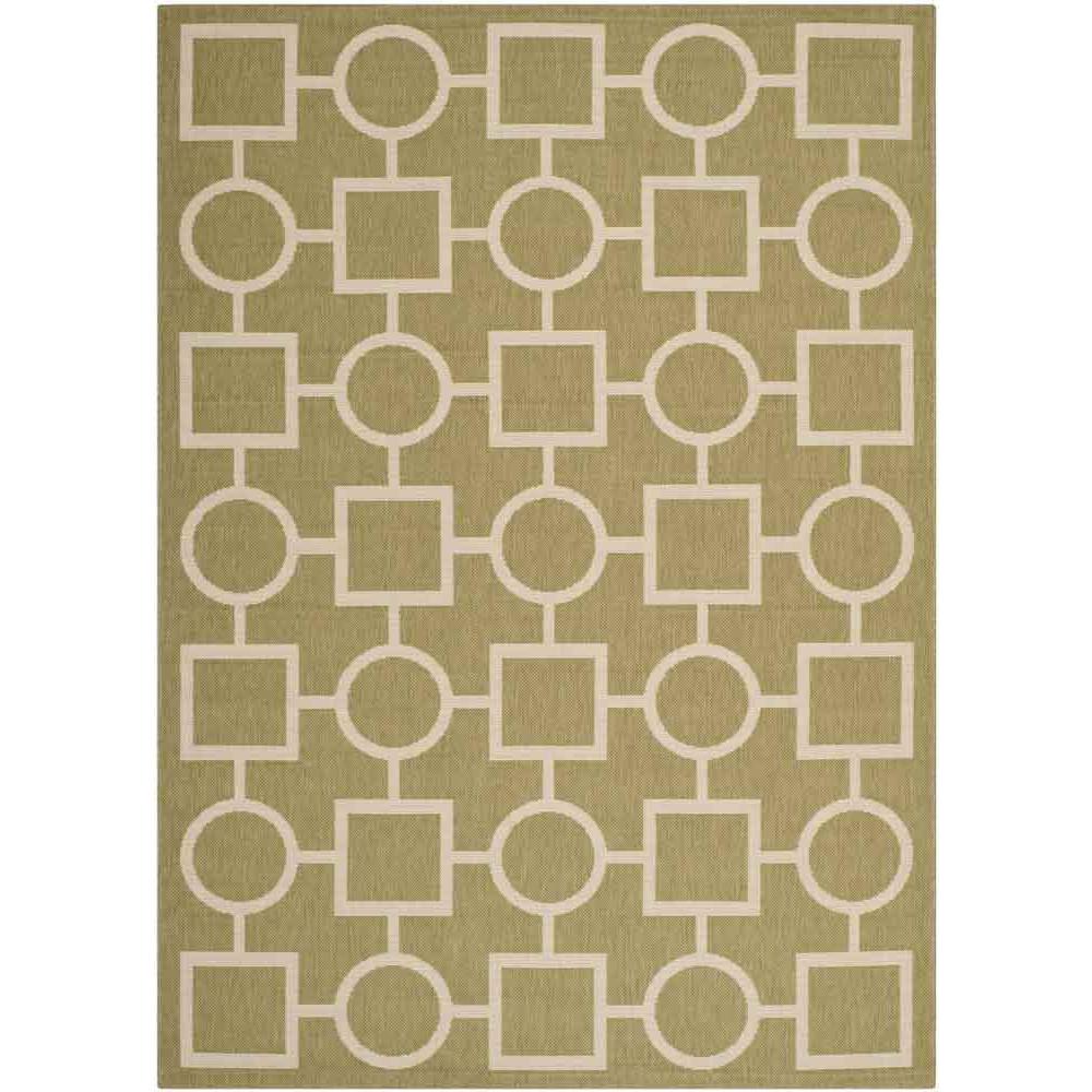 COURTYARD, GREEN / BEIGE, 4' X 5'-7", Area Rug, CY6925-244-4. Picture 1
