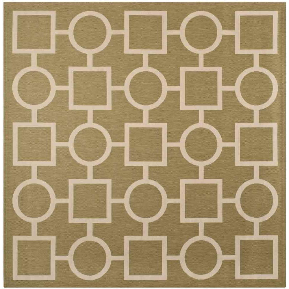 COURTYARD, GREEN / BEIGE, 7'-10" X 7'-10" Square, Area Rug, CY6925-244-8SQ. Picture 1