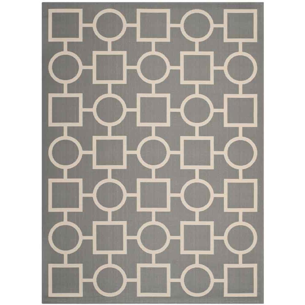 COURTYARD, ANTHRACITE / BEIGE, 8' X 11', Area Rug, CY6925-246-8. Picture 1