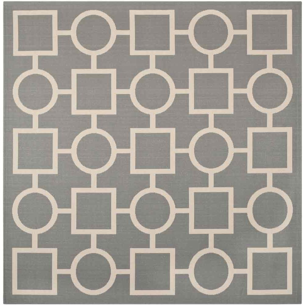 COURTYARD, ANTHRACITE / BEIGE, 7'-10" X 7'-10" Square, Area Rug, CY6925-246-8SQ. Picture 1