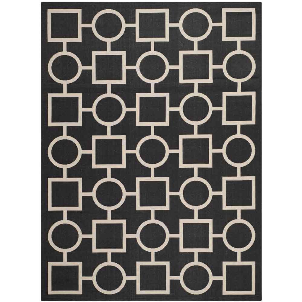COURTYARD, BLACK / BEIGE, 5'-3" X 7'-7", Area Rug, CY6925-266-5. Picture 1