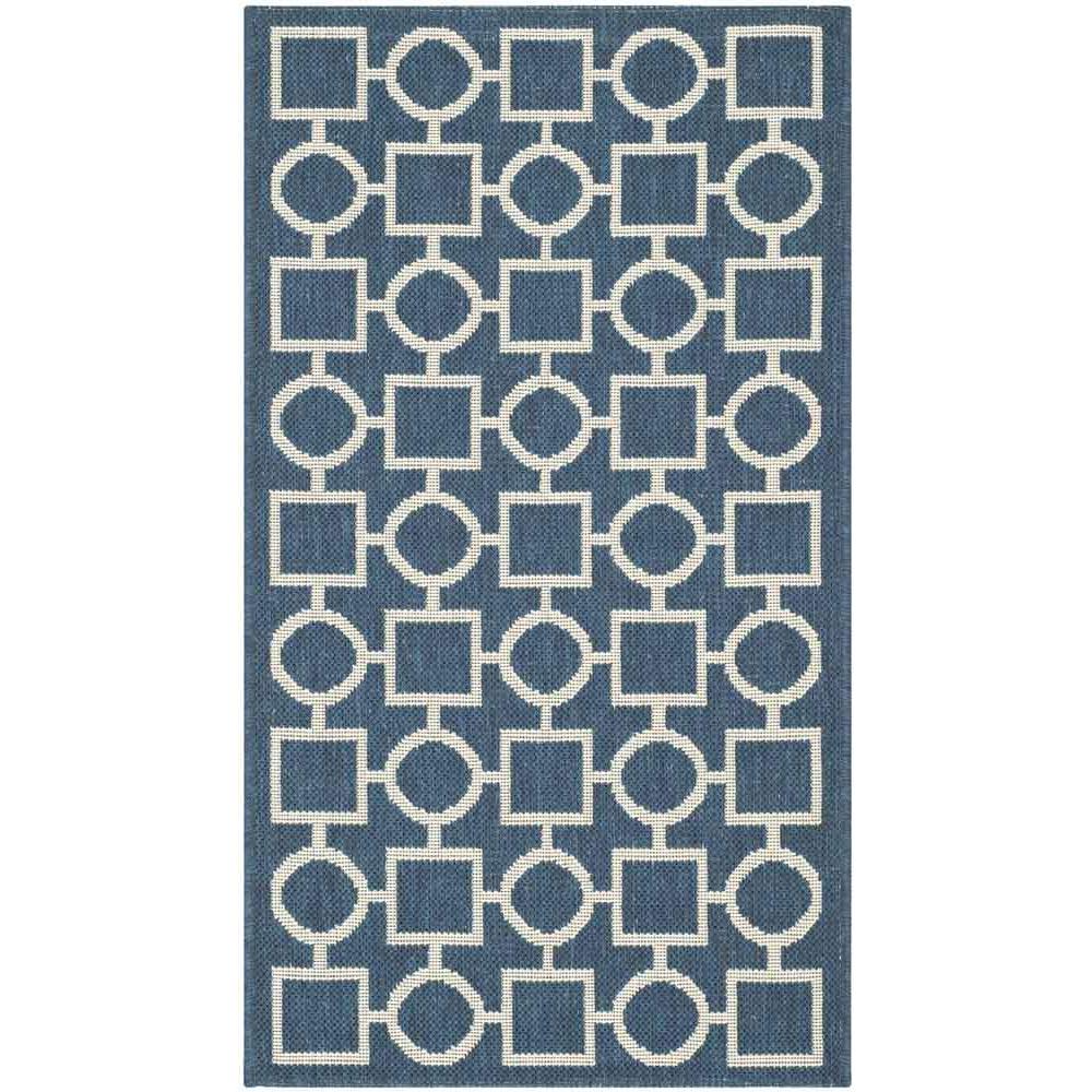 COURTYARD, NAVY / BEIGE, 2'-7" X 5', Area Rug, CY6925-268-3. Picture 1