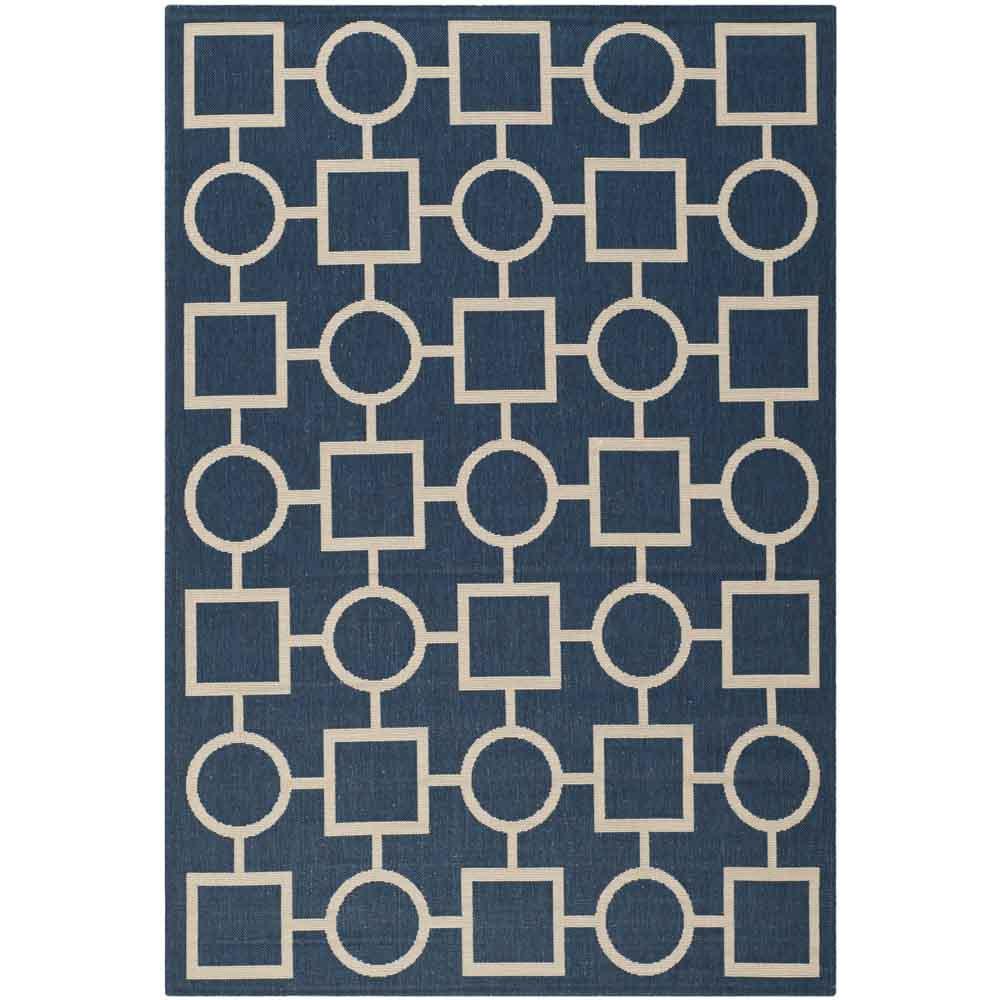 COURTYARD, NAVY / BEIGE, 5'-3" X 7'-7", Area Rug, CY6925-268-5. Picture 1
