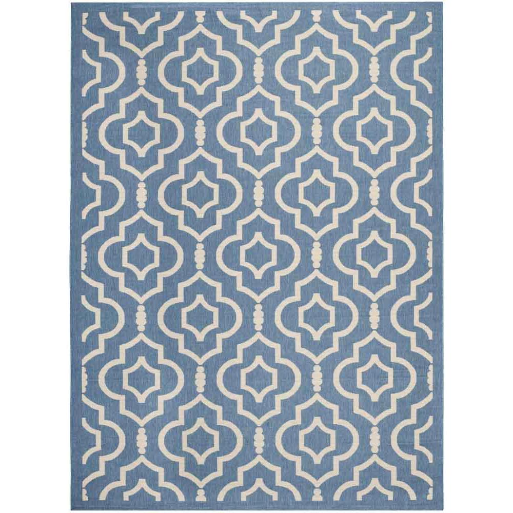 COURTYARD, BLUE / BEIGE, 8' X 11', Area Rug, CY6926-243-8. Picture 1