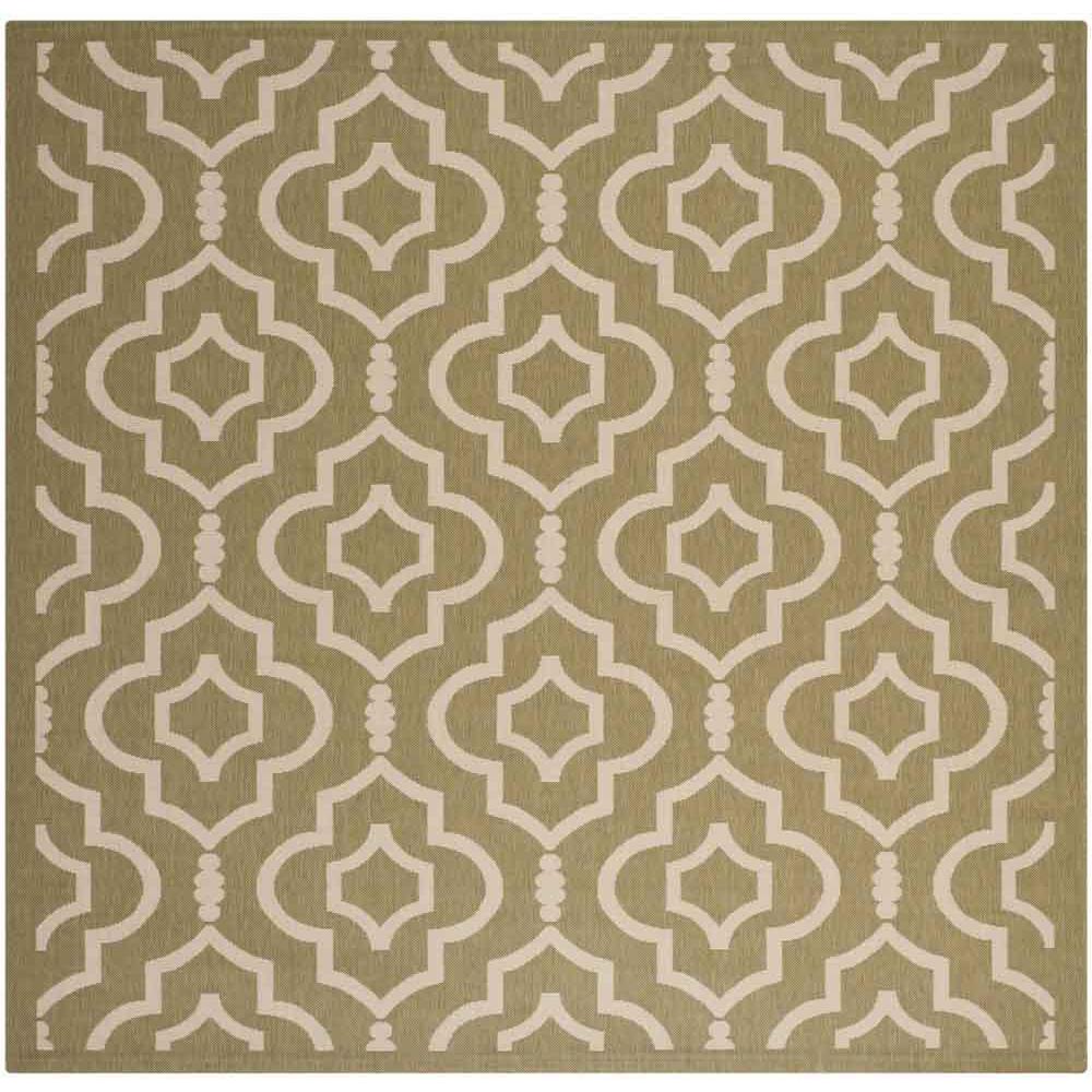 COURTYARD, GREEN / BEIGE, 7'-10" X 7'-10" Square, Area Rug, CY6926-244-8SQ. Picture 1