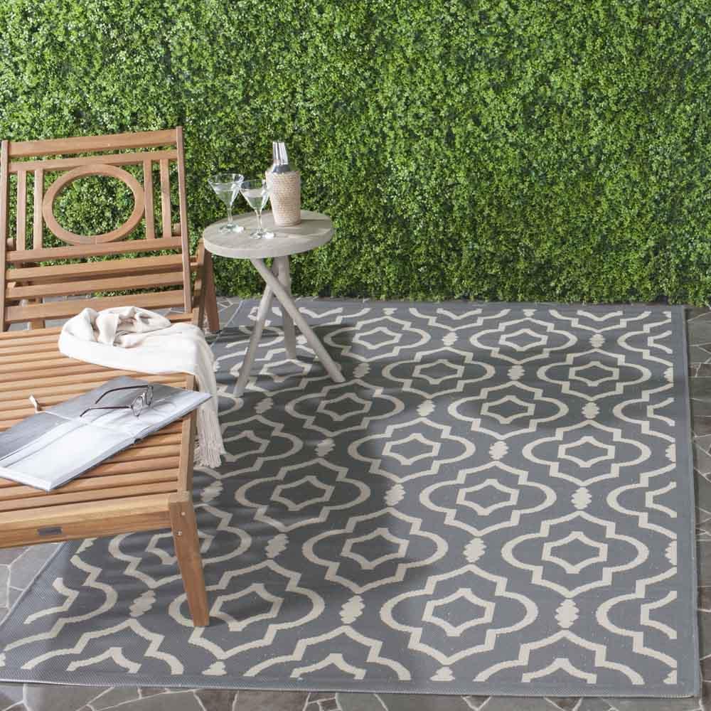 COURTYARD, ANTHRACITE / BEIGE, 4' X 5'-7", Area Rug, CY6926-246-4. Picture 1