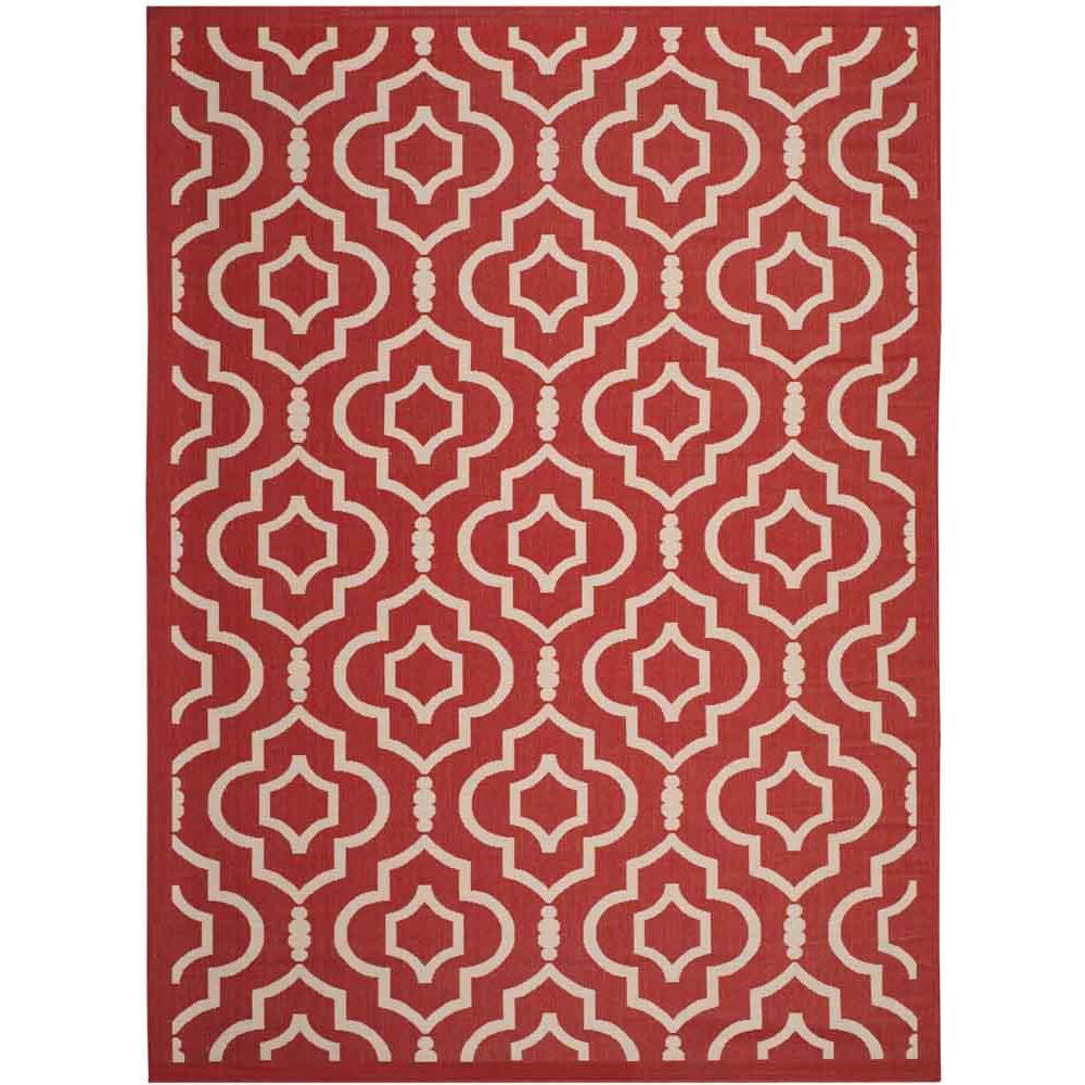 COURTYARD, RED / BONE, 8' X 11', Area Rug, CY6926-248-8. Picture 1