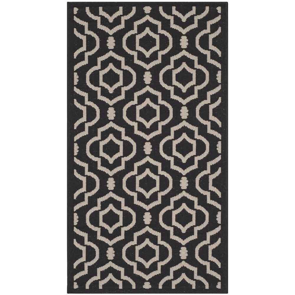 COURTYARD, BLACK / BEIGE, 2'-7" X 5', Area Rug, CY6926-266-3. Picture 1