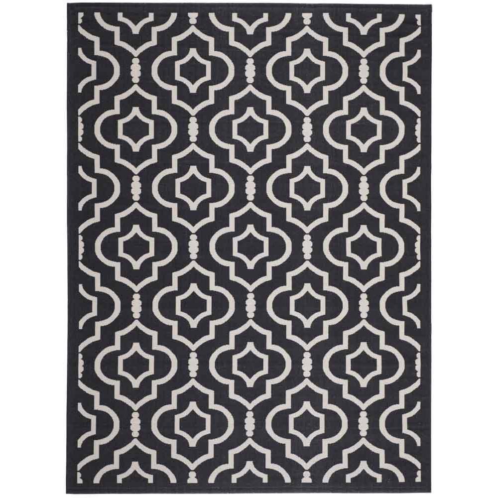 COURTYARD, BLACK / BEIGE, 8' X 11', Area Rug, CY6926-266-8. Picture 1