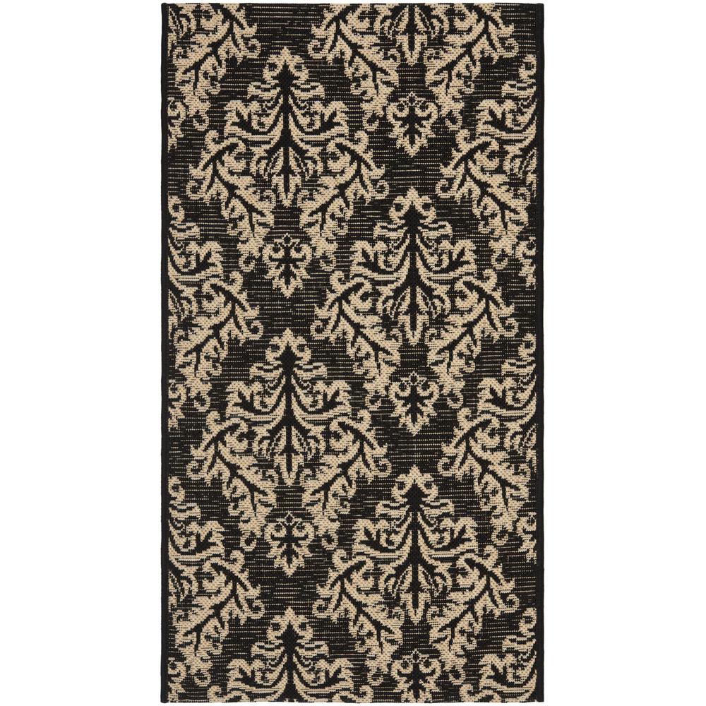 COURTYARD, BLACK / CREME, 2' X 3'-7", Area Rug, CY6930-26-2. Picture 1