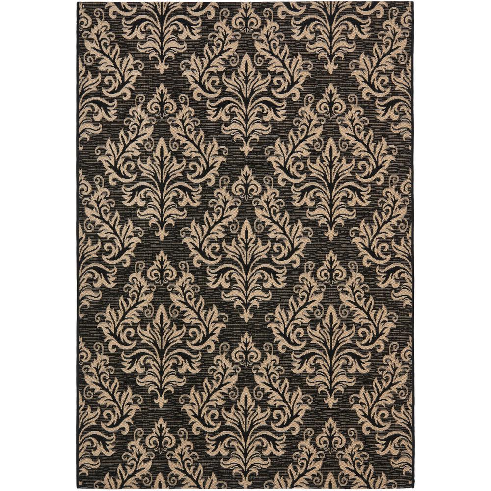 COURTYARD, BLACK / CREME, 4' X 5'-7", Area Rug, CY6930-26-4. Picture 1
